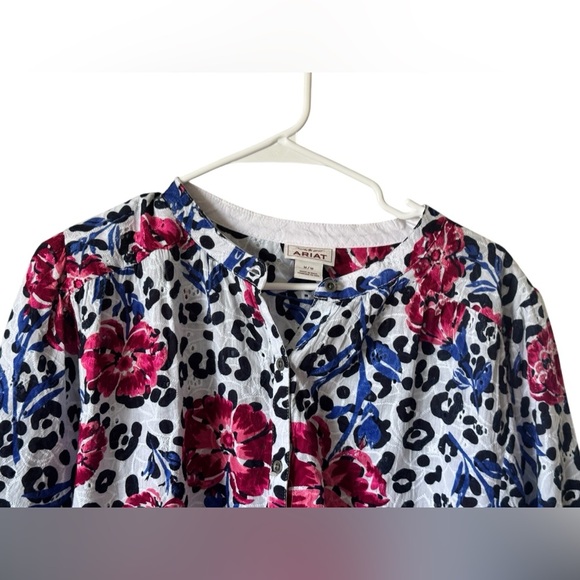 Ariat Ladies Bliss Long Sleeve Top Multi Print Size M - Picture 5 of 15